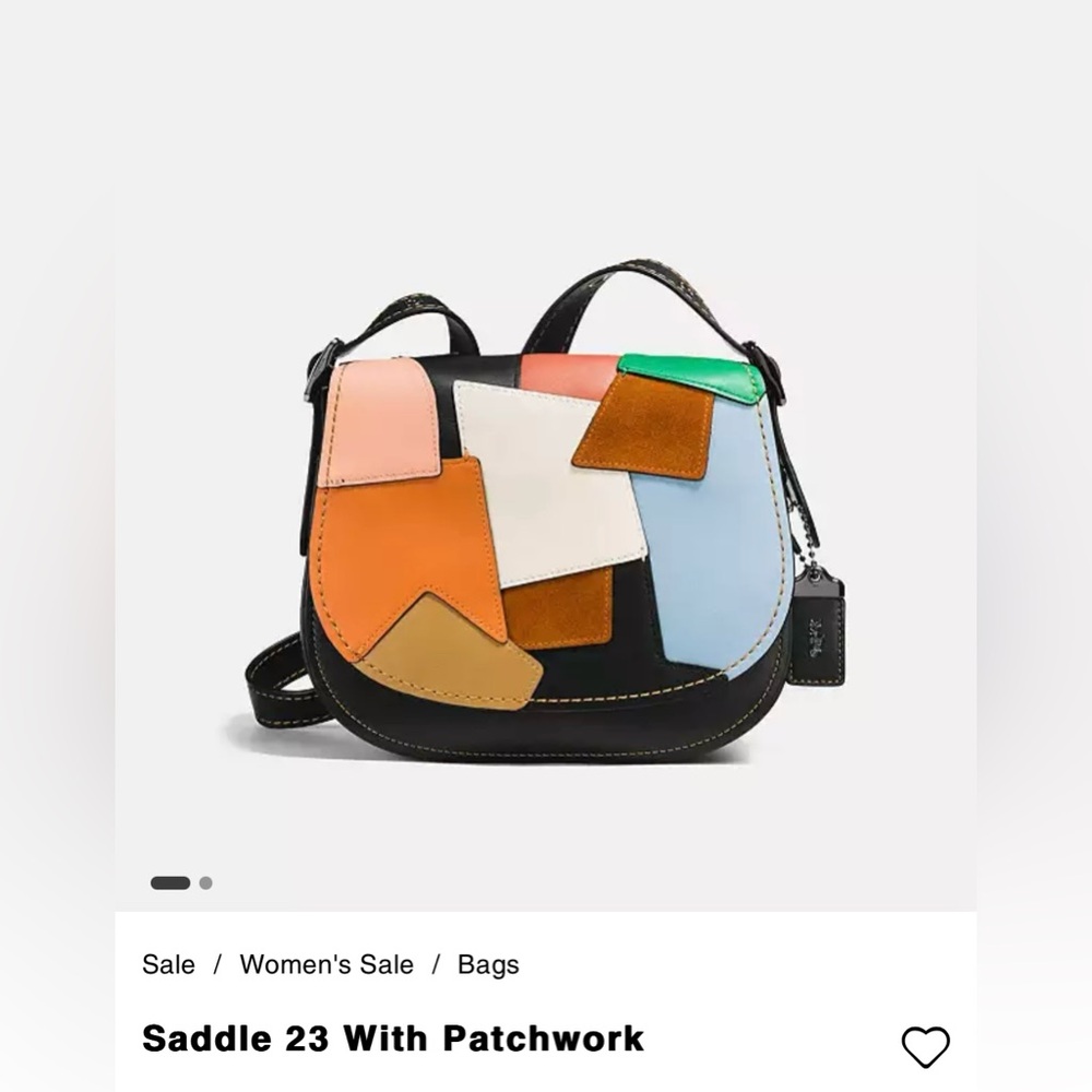 Coach Saddle 23 With Patchwork